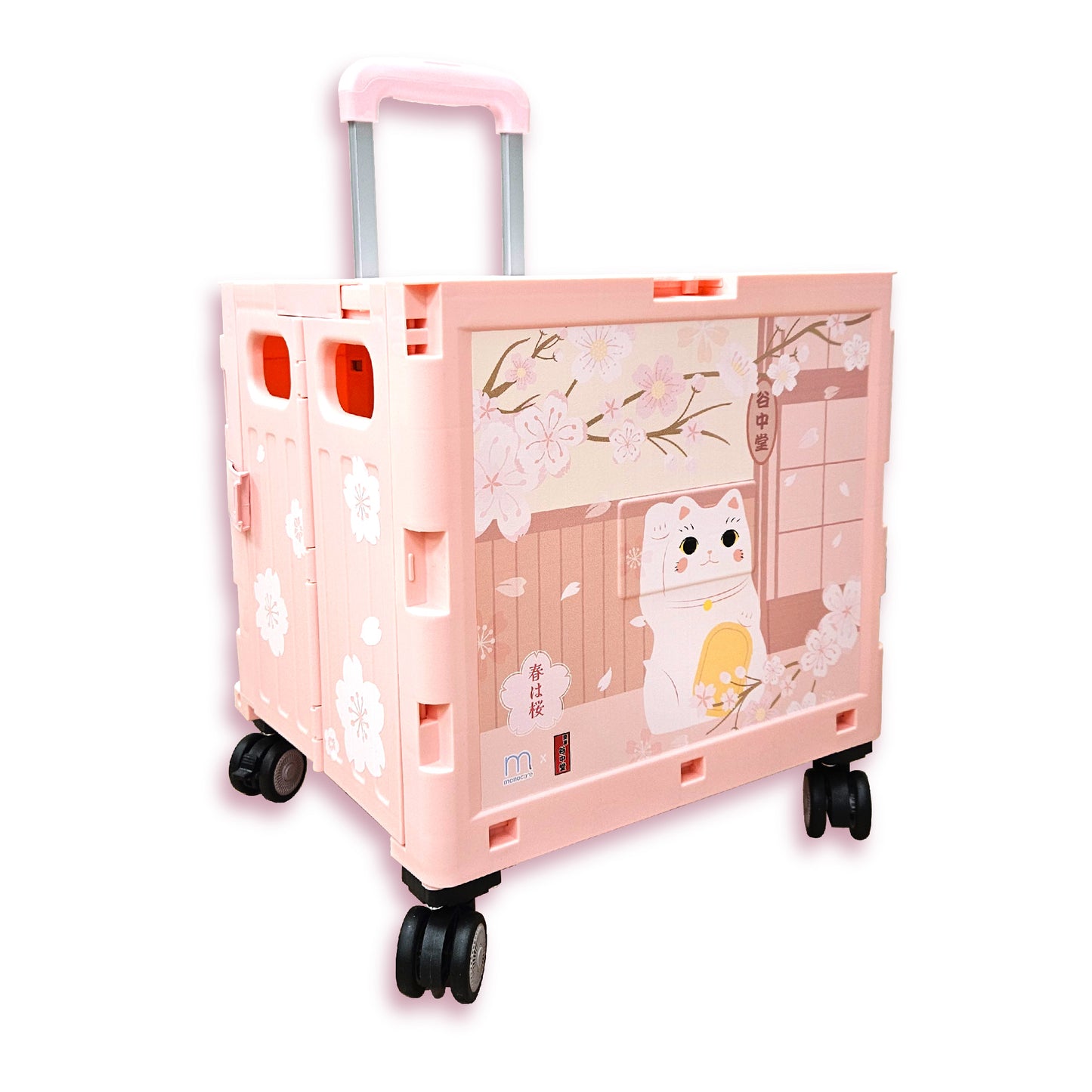 YANAKADO Fortune Cat Foldable Shopping Trolley